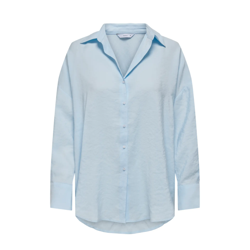 ONLY Zazima L/s Loose Fit Skjorte - Chambray Blue