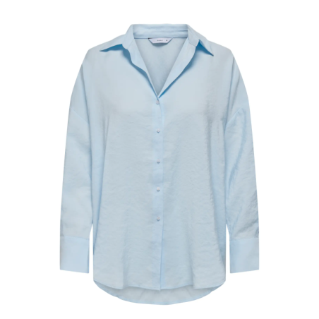 ONLY Zazima L/s Loose Fit Skjorte - Chambray Blue