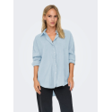 ONLY Zazima L/s Loose Fit Skjorte - Chambray Blue