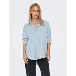 ONLY Zazima L/s Loose Fit Skjorte - Chambray Blue