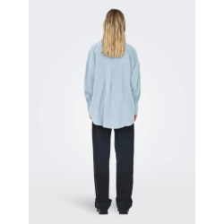 ONLY Zazima L/s Loose Fit Skjorte - Chambray Blue