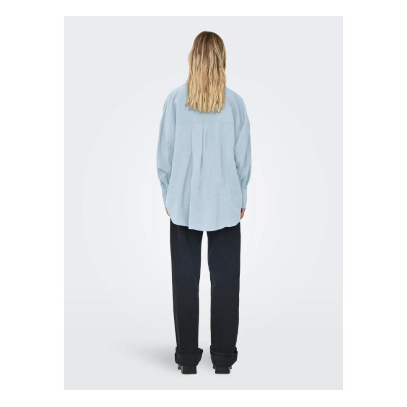 ONLY Zazima L/s Loose Fit Skjorte - Chambray Blue