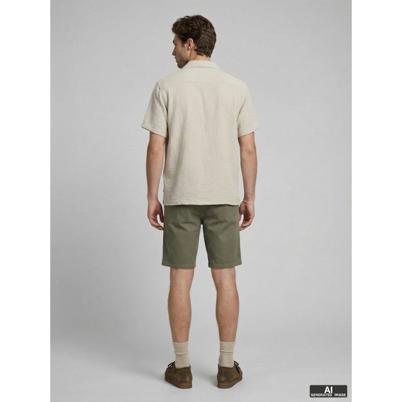 JJ REBEL Sharp Chino Shorts - Olive Night