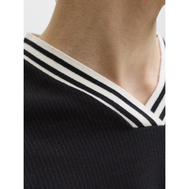 JACK & JONES Club Football langærmet bluse - Black