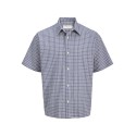 JACK & JONES  Dazur Seersucker Ternet Kortærmet Skjorte - Blueing