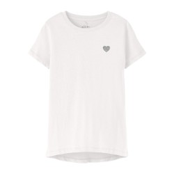 NAME IT Kids Violine T-shirt - White Alyssum