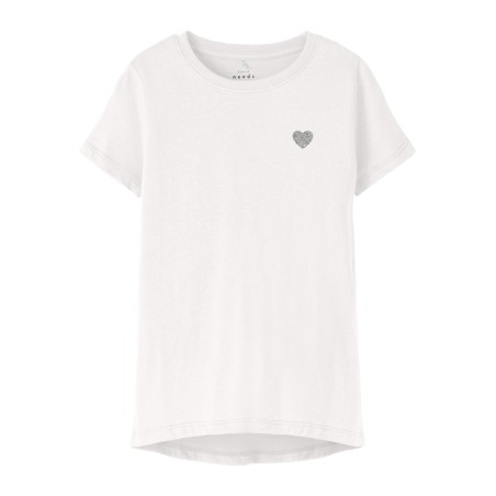 NAME IT Kids Violine T-shirt - White Alyssum