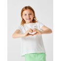 NAME IT Kids Violine T-shirt - White Alyssum