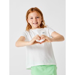 NAME IT Kids Violine T-shirt - White Alyssum