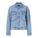 PIECES Elma Denim Jakke - Light Blue Denim