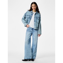 PIECES Elma Denim Jakke - Light Blue Denim