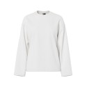 PIECES Sadie langærmet bluse - Cloud Dancer