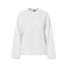 PIECES Sadie langærmet bluse - Cloud Dancer