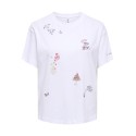 ONLY Emmima kortærmet t-shirt - Bright White w. Emmina so chill