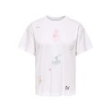 ONLY Emmima kortærmet t-shirt - Bright White w. Emmina too much front