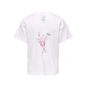 ONLY Emmima kortærmet t-shirt - Bright White w. Emmina too much front