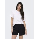 ONLY Emmima kortærmet t-shirt - Bright White w. Emmina too much front