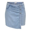 ONLY CARMAKOMA Lesly denim skort - Light Blue Denim - størrelser passer ikke