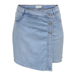 ONLY CARMAKOMA Lesly denim skort - Light Blue Denim - størrelser passer ikke