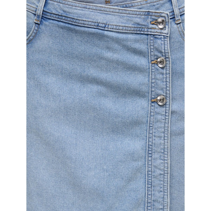 ONLY CARMAKOMA Lesly denim skort - Light Blue Denim - størrelser passer ikke