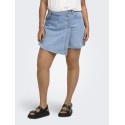 ONLY CARMAKOMA Lesly denim skort - Light Blue Denim - størrelser passer ikke