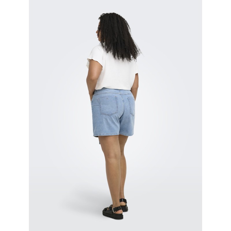 ONLY CARMAKOMA Lesly denim skort - Light Blue Denim - størrelser passer ikke