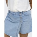 ONLY CARMAKOMA Lesly denim skort - Light Blue Denim - størrelser passer ikke