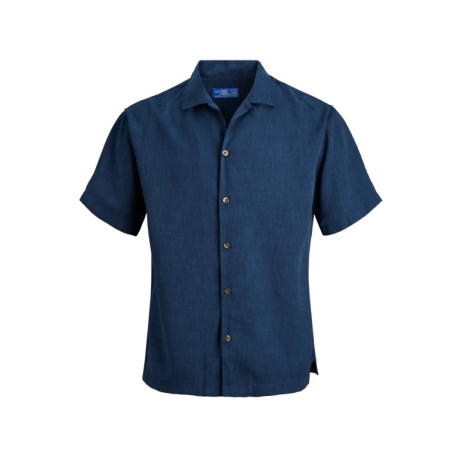 JACK & JONES Blurico Tencel kortærmet skjorte - Pageant Blue