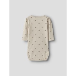 NAME IT BABY Hitta langærmet body - Almond Milk