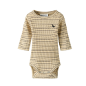 NAME IT BABY Herbert langærmet body - Silver Lining