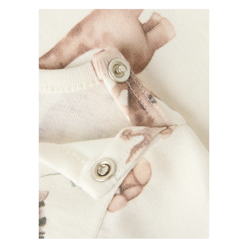 NAME IT BABY Hanimal langærmet body - Coconut Milk