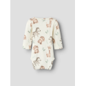 NAME IT BABY Hanimal langærmet body - Coconut Milk