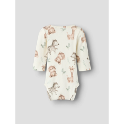 NAME IT BABY Hanimal langærmet body - Coconut Milk