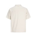 JACK & JONES Montauk wavy texture kortærmet skjorte - Cloud Dancer