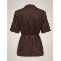 JDY Naomi hør kortærmet blazer - Chicory Coffee