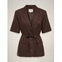 JDY Naomi hør kortærmet blazer - Chicory Coffee