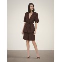 JDY Naomi hør kortærmet blazer - Chicory Coffee