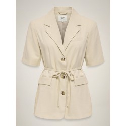 JDY Naomi hør kortærmet blazer - Wheat