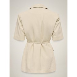 JDY Naomi hør kortærmet blazer - Wheat