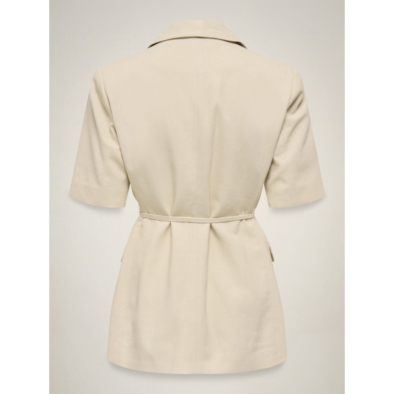 JDY Naomi hør kortærmet blazer - Wheat