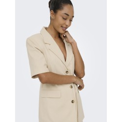 JDY Naomi hør kortærmet blazer - Wheat