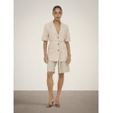 JDY Naomi hør kortærmet blazer - Wheat