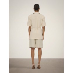 JDY Naomi hør kortærmet blazer - Wheat