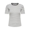 ONLY Elli Rib kortærmet T-shirt - Cloud Dancer