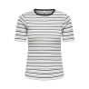 ONLY Elli Rib kortærmet T-shirt - Cloud Dancer
