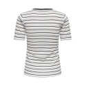 ONLY Elli Rib kortærmet T-shirt - Cloud Dancer
