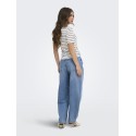 ONLY Elli Rib kortærmet T-shirt - Cloud Dancer