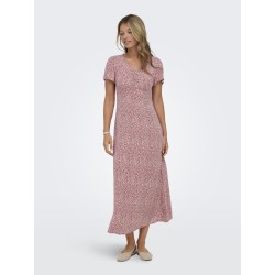 ONLY Ancona kortærmet kjole - Brick red