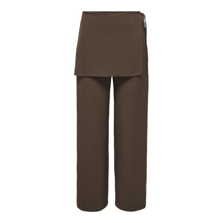 ONLY Bretty skirt detail bukser - Chocolate Brown