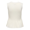 JDY Rhea kortærmet peplum top - Cloud Dancer